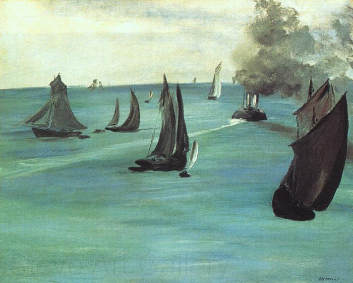 Edouard Manet The Beach at Sainte Adresse Norge oil painting art